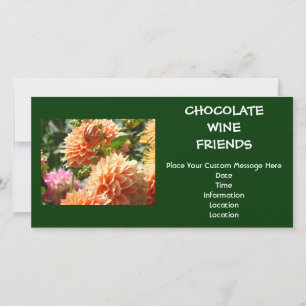 Chocolate Wine Friends Event Invitations custom
