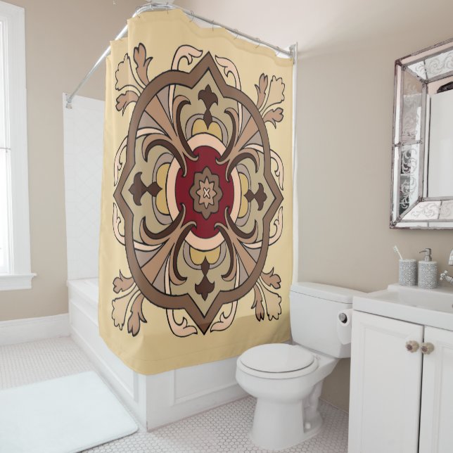 Chocolate Wine Shower Curtain (In Situ)