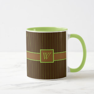 Chocolate with Lime Pinstripes Mug