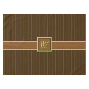 Chocolate with Lime Pinstripes Tablecloth