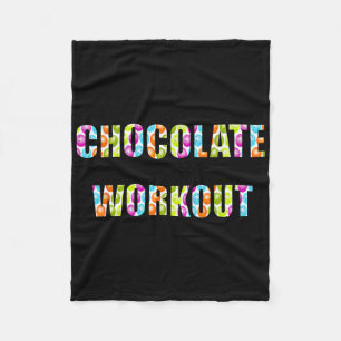 Chocolate Workout Easter Eggs Fleece Blanket