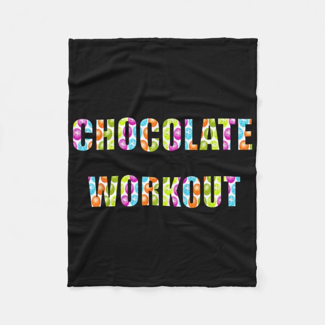 Chocolate Workout Easter Eggs  Fleece Blanket (Front)