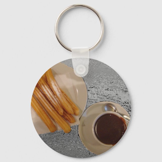 Chocolate y Churros Key Ring (Front)