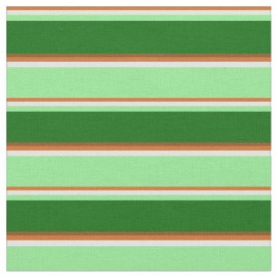 Chocolate, Yellow, Light Green, Dark Green & Brown Fabric