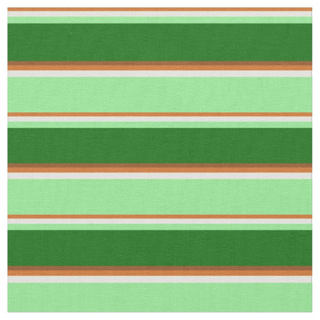 Chocolate, Yellow, Light Green, Dark Green & Brown Fabric (Close Up)
