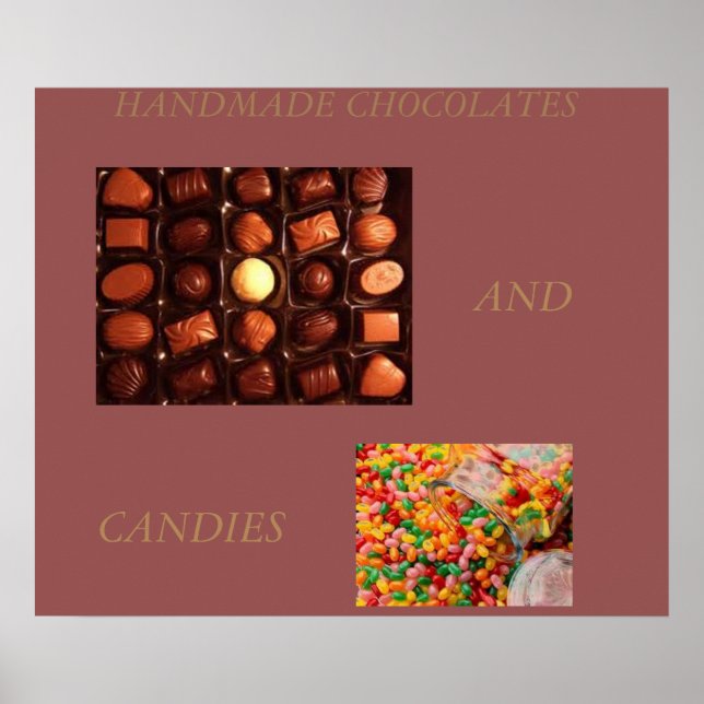 CHOCOLATES AND CANDY  ART POSTER (Front)