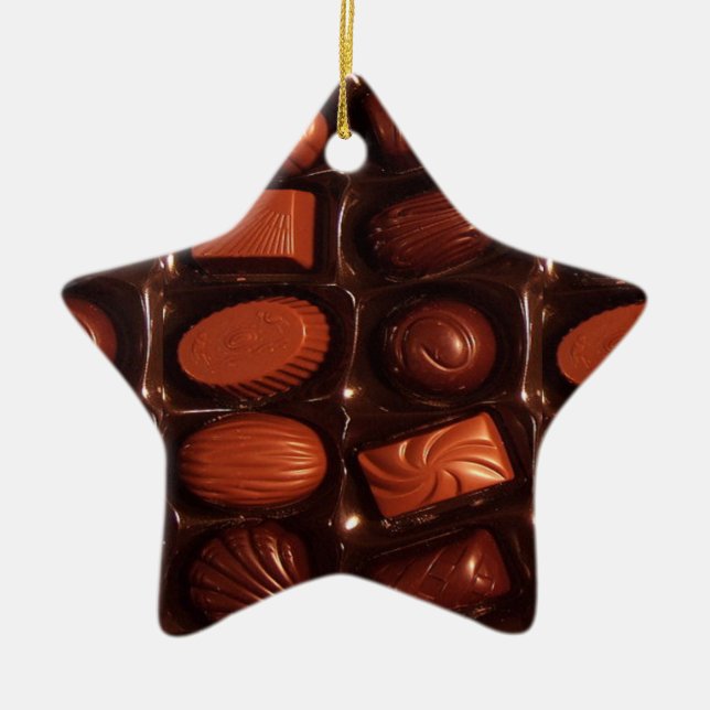 Chocolates Ceramic Tree Decoration (Front)