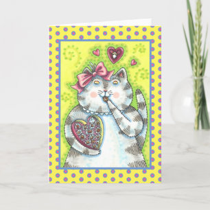 CHOCOLATES FROM KITTEN'S SECRET ADMIRER, VALENTINE HOLIDAY CARD