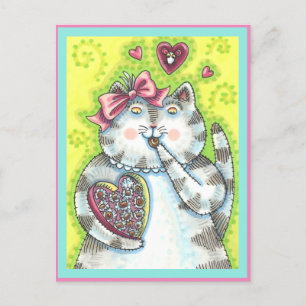 CHOCOLATES FROM KITTEN'S SECRET ADMIRER, VALENTINE HOLIDAY POSTCARD