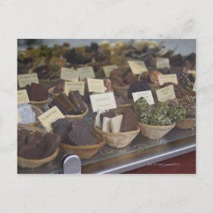 Chocolates in Show Window Postcard