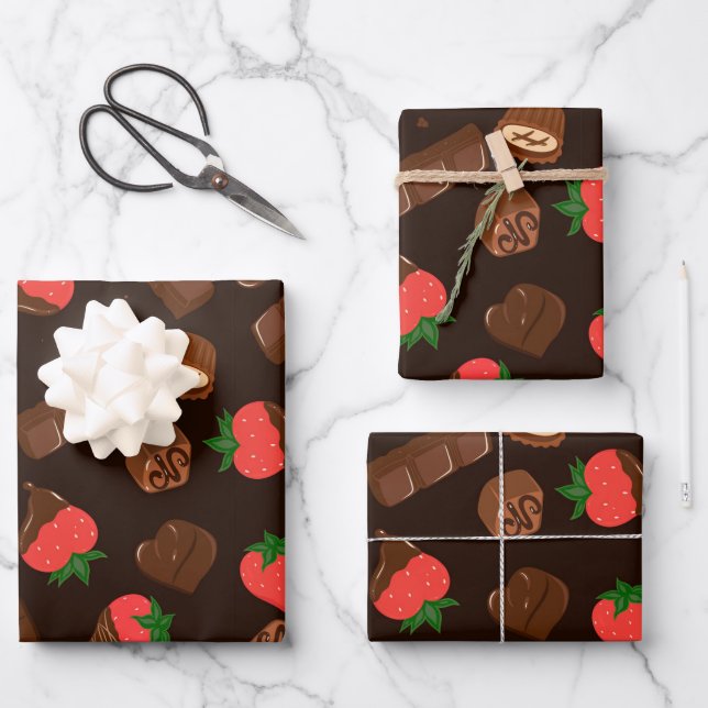 Chocolates Wrapping Paper Sheet (Front)