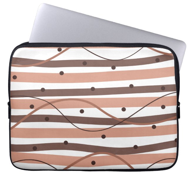 Chocolatey Stripes Laptop Sleeve (Front)