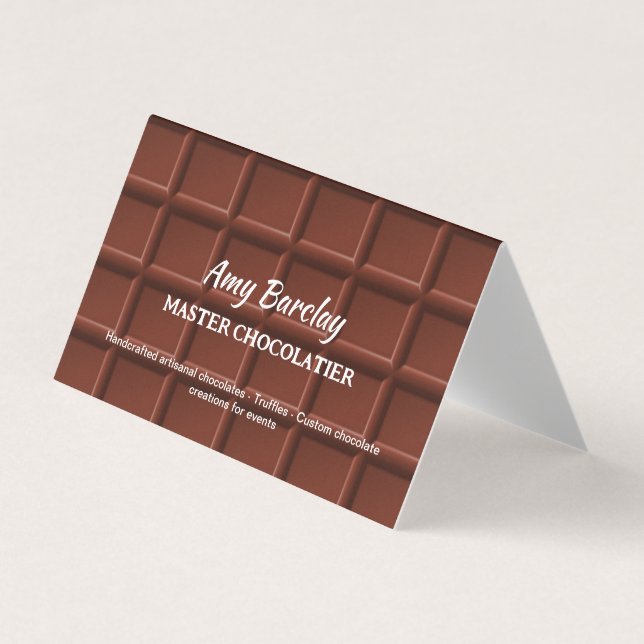 Chocolatier Custom QR Business Card (Front)