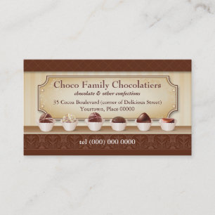 Chocolatier Display Counter Business Card