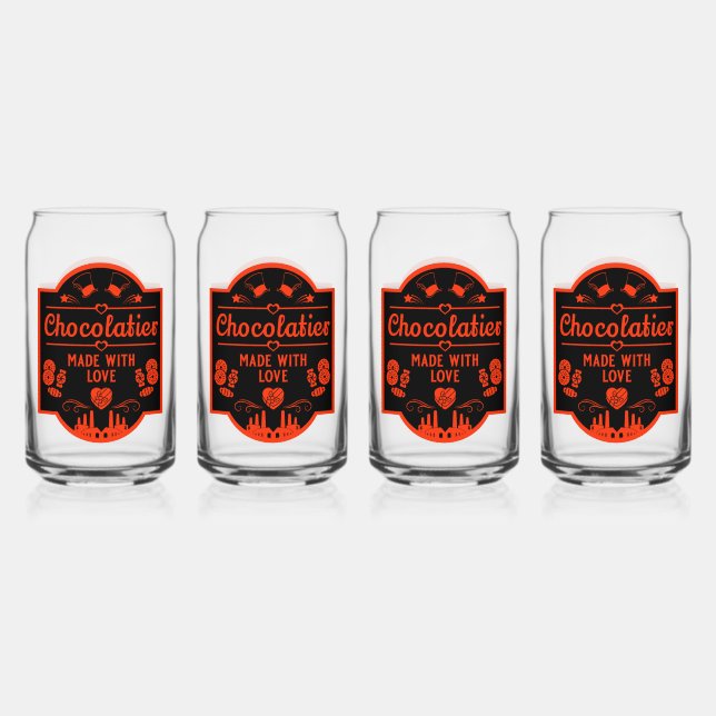 Chocolatier Maker Can Glass (Front)