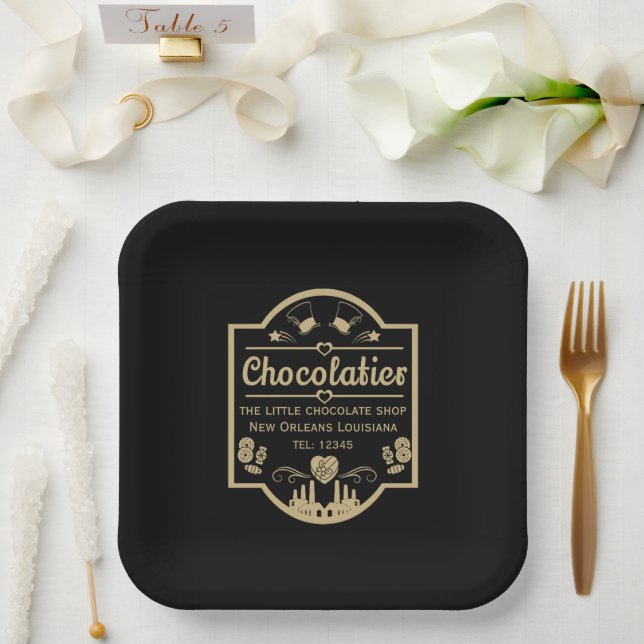 Chocolatier Maker Paper Plate (Wedding)
