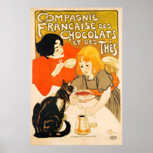 Chocolats et des Thès 1895 POSTER PRINT A5-A1