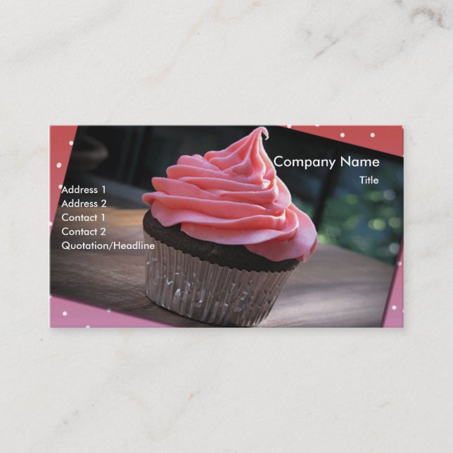 Chocoloate cup cake business card (Front)