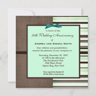 ChocoMint 50th Wedding Anniversary Invitation