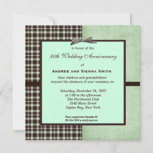 ChocoMint 50th Wedding Anniversary Invitation