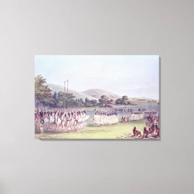 Choctaw Ball-Play Dance, 1834-35 Canvas Print (Front)