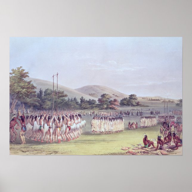 Choctaw Ball-Play Dance, 1834-35 Poster (Front)