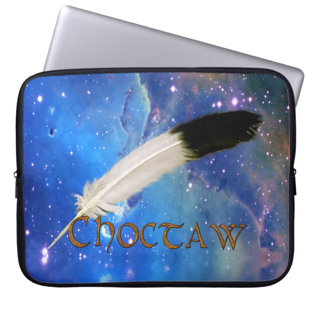 CHOCTAW Nation & Feather Space Laptop Sleeve (Front)