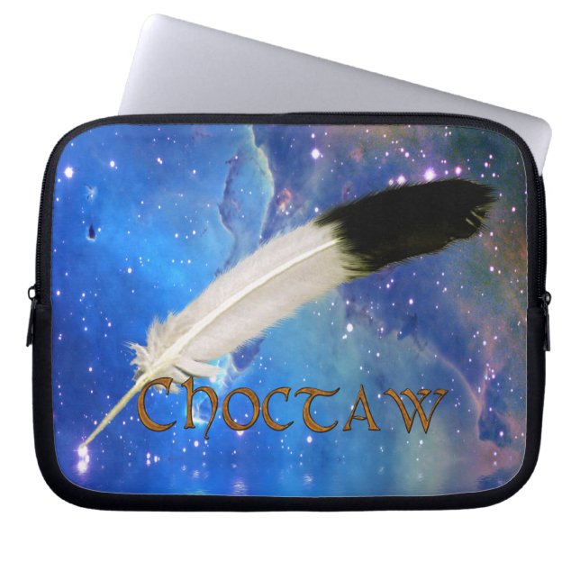 CHOCTAW Nation & Feather Space Laptop Sleeve (Front)