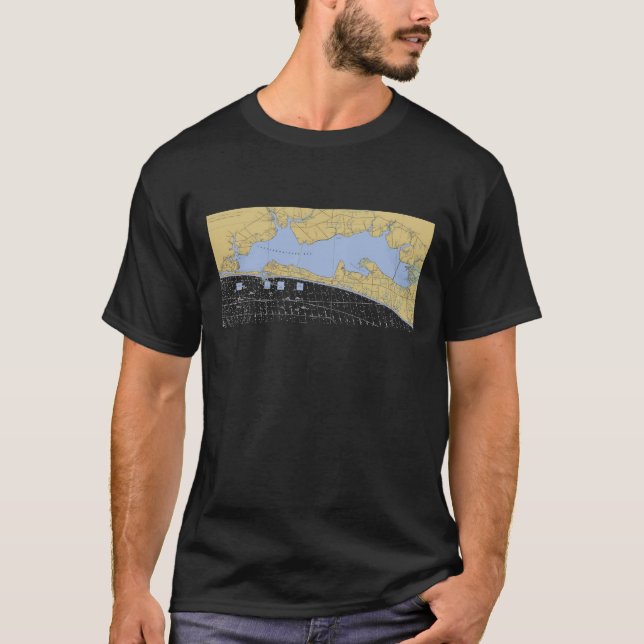 Choctawhatchee Bay, FL Nautical Chart T-Shirt (Front)