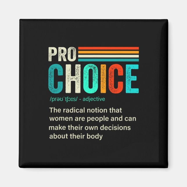 Choice Definition Feminist Women's Rights Retro Vi Magnet (Front)