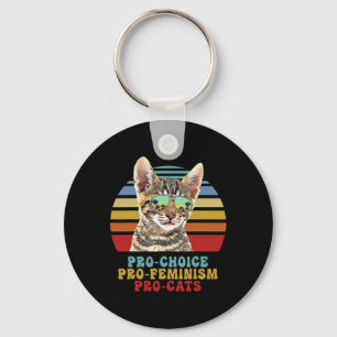 Choice Pro Feminism Pro Cats Women's Rights Femini Key Ring