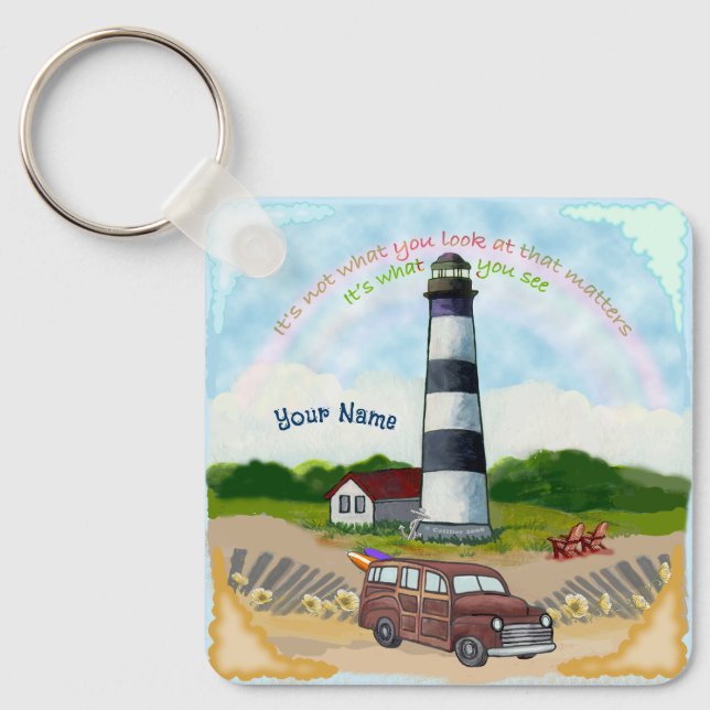 Choice Rainbow Lighthouse Key Ring (Front)