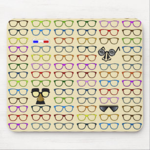 Choices- Whimsical Eyeglass Pattern Mouse Mat