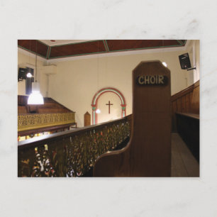 choir bench postcard