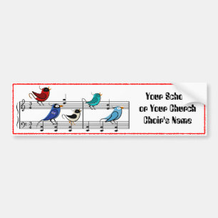 Choir Birds Bumper Sticker