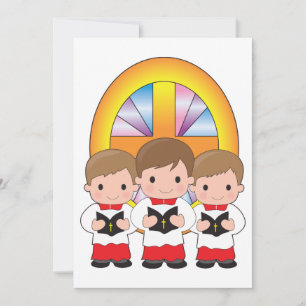 Choir Boys Singing in Church Christian Worship Invitation