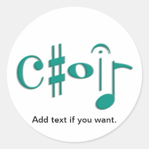 choir classic round sticker