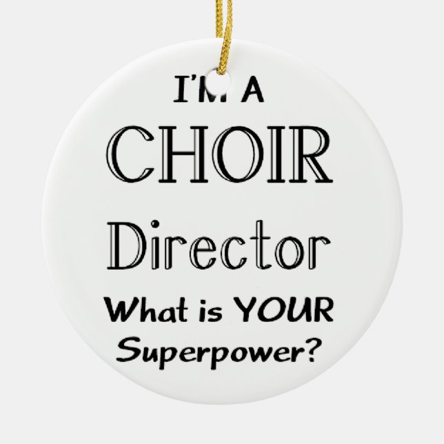 Choir director ceramic tree decoration (Front)