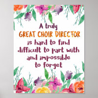 Choir Director Chorus teacher Appreciation Gift