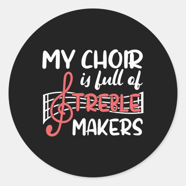 Choir Director Music Director Classic Round Sticker (Front)