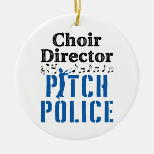 Choir Director Pitch Police Chorus Leader Ceramic Tree Decoration