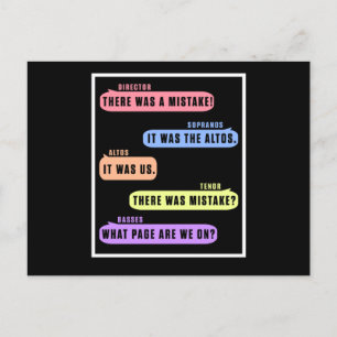 Choir Director Tenor Soprano Altos Basses Chorus G Postcard