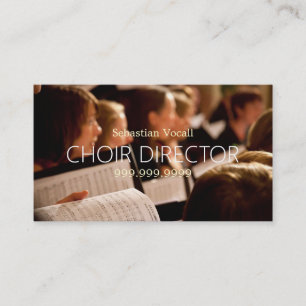 Choir Director Vocalist Music Instructor Teacher Business Card