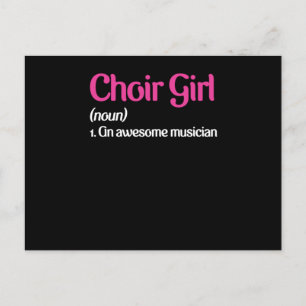 Choir Girl Chorus Choral Music Singing Musician Gi Postcard