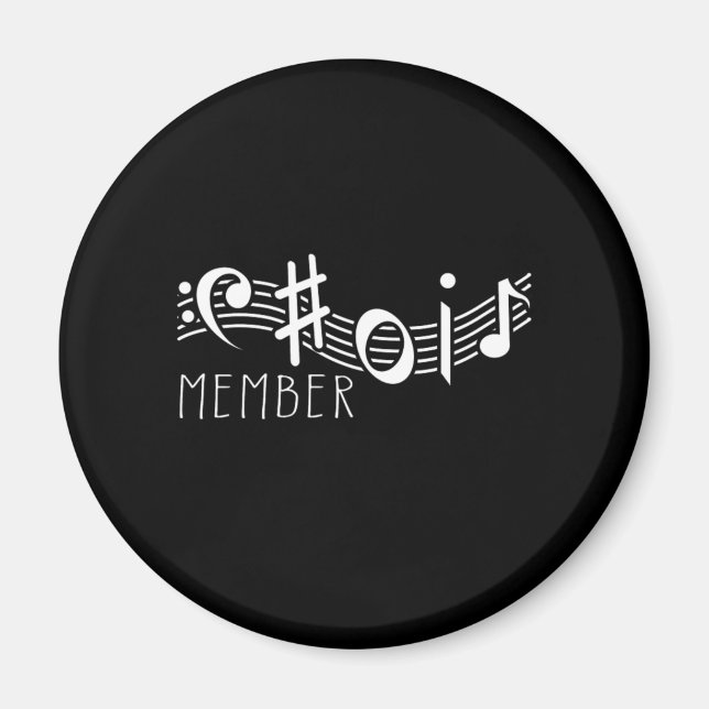 Choir Member Chorus Clef Singer Choral Music Gift Magnet (Front)