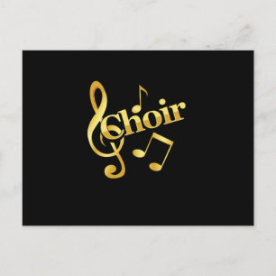 Choir Music Notes Clef Chorus Choral Music Gift Postcard