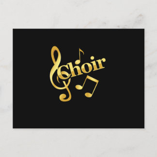 Choir Music Notes Clef Chorus Choral Music Gift Postcard