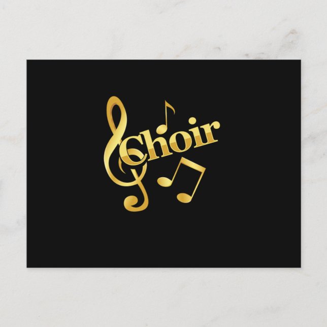 Choir Music Notes Clef Chorus Choral Music Gift Postcard (Front)