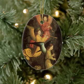Choir of Angels by Simon Marmion, Renaissance Art Ceramic Tree Decoration