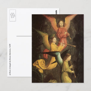 Choir of Angels by Simon Marmion, Renaissance Art Postcard